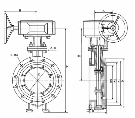 Triple Eccentric Flanged Butterfly Valve Drawning Triple Eccentric Flanged Butterfly Valve Drawning