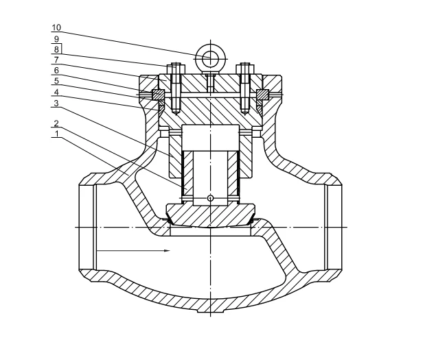 Pressure Seal Lift Check Valve Drawing Pressure Seal Lift Check Valve Drawing