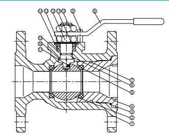 1-pc Cast Steel Floating Ball Valve (Soft Seated) Drawing 1-pc Cast Steel Floating Ball Valve (Soft Seated) Drawing