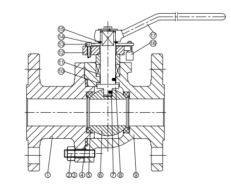 2 PC Cast Steel Floating Soft Seated Ball Valve Drawing 2 PC Cast Steel Floating Soft Seated Ball Valve Drawing