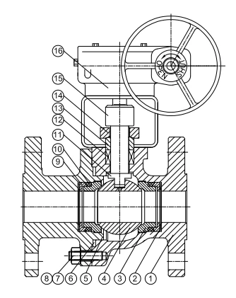 2-pc Cast Steel Floating Metal Seated Ball Valve Drawing 2-pc Cast Steel Floating Metal Seated Ball Valve Drawing
