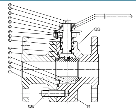 2-pc Forged Steel Soft Seated Floating Ball Valve Drawing 2-pc Forged Steel Soft Seated Floating Ball Valve Drawing