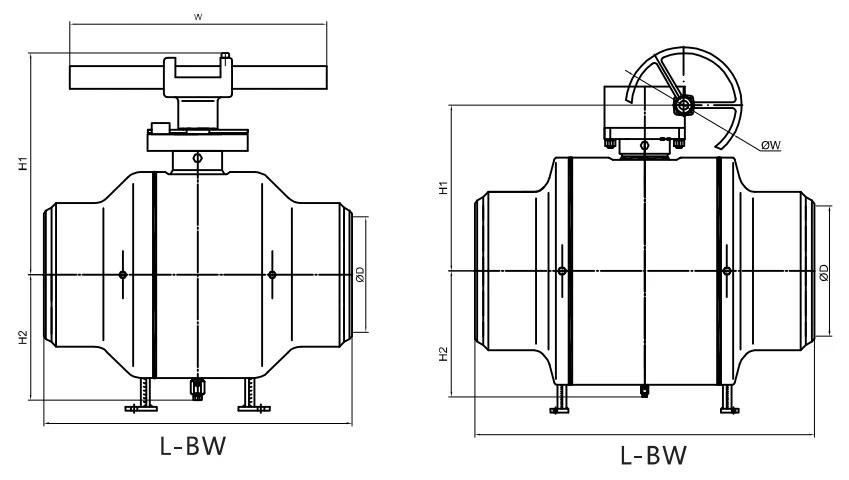 Fully Welded Trunnion Mounted Soft Seated Ball Valve Dimension & Weight Fully Welded Trunnion Mounted Soft Seated Ball Valve Dimension & Weight